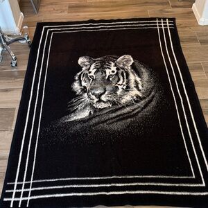 Vintage Biederlack Tiger Print Blanket